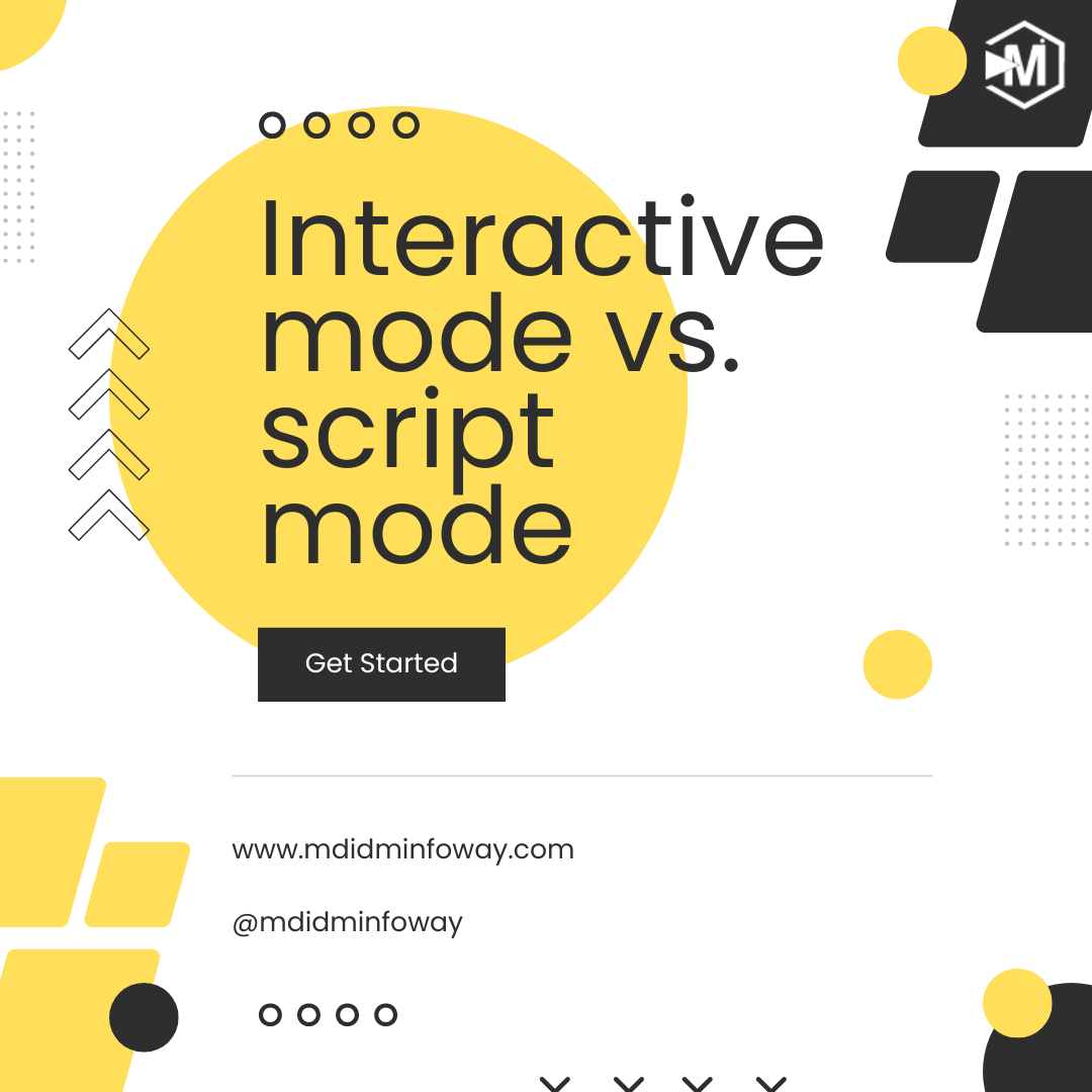 Familiarity with the Python Environment   Interactive Mode vs  Script Mode in Python