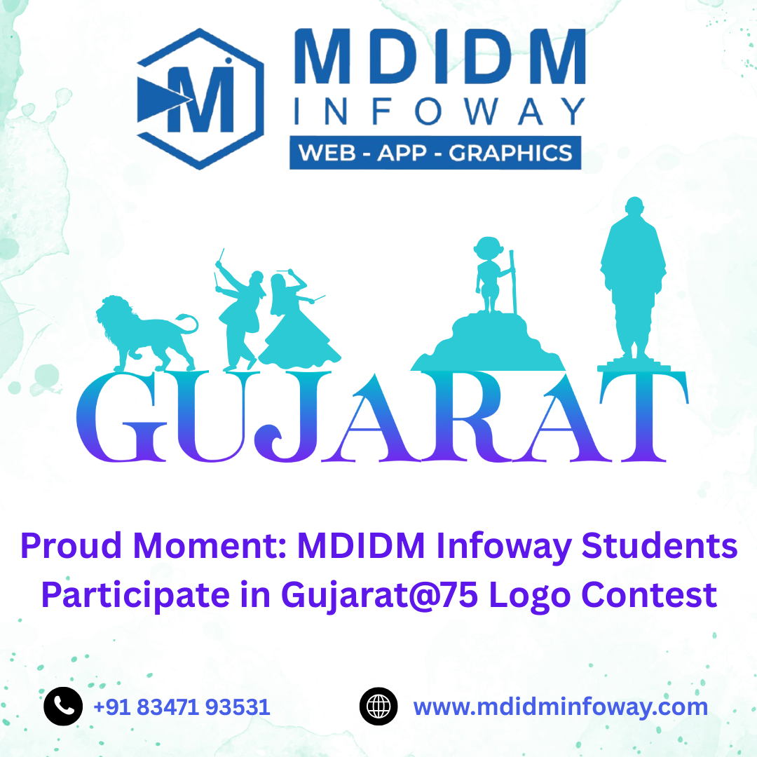 Proud Moment MDIDM Infoway Students Participate in Gujarat 75 Logo Contest